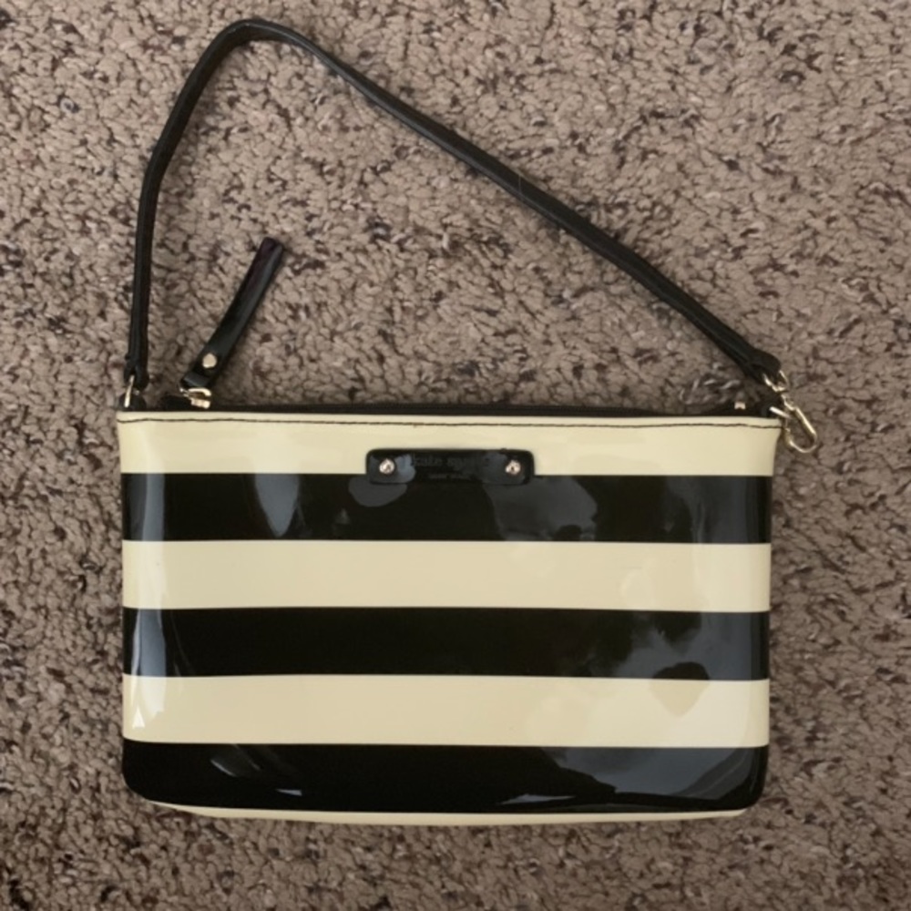Off-White & Black Kate Spade Clutch